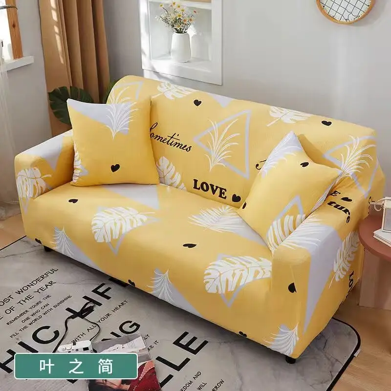 

Tropic Flower Leaves Slipcovers Cotton Elastic Couch Cover for Living Room Armchair Furniture Protector Sofa Towel 1/2/3/4 Seat