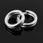 100 шт. рыболовные раздельные кольца, жесткая приманка, серебряная нержавеющая сталь, 4-8 мм, двойная петля, открытый инструмент для ловли карпа, рыболовные аксессуары, снасти