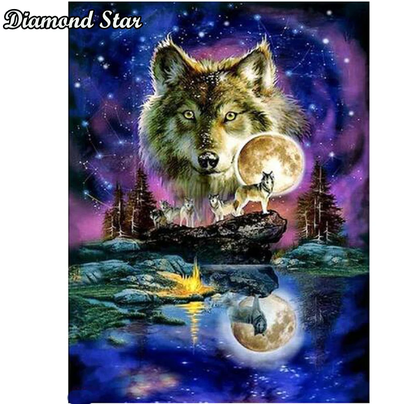 

5D Square Diamond Painting Animals wolf Cross Stitch Diamond Mosaic picture Diy Diamond Embroidery home decor sticker gifts