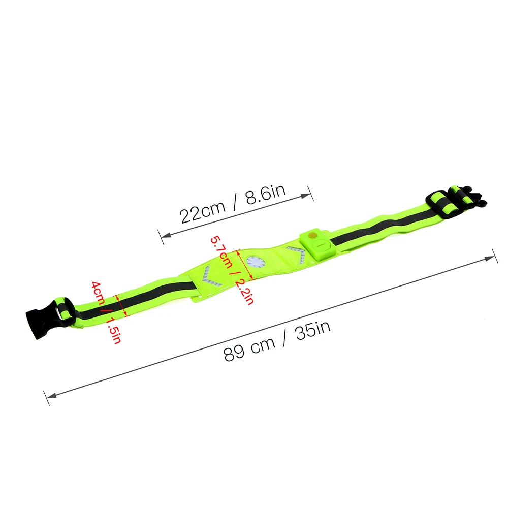 Flashlight LED Reflective Belt with Turn Light High Visibility 2.4G Wireless Remote Controlled Accessories For Bicycle | Спорт и