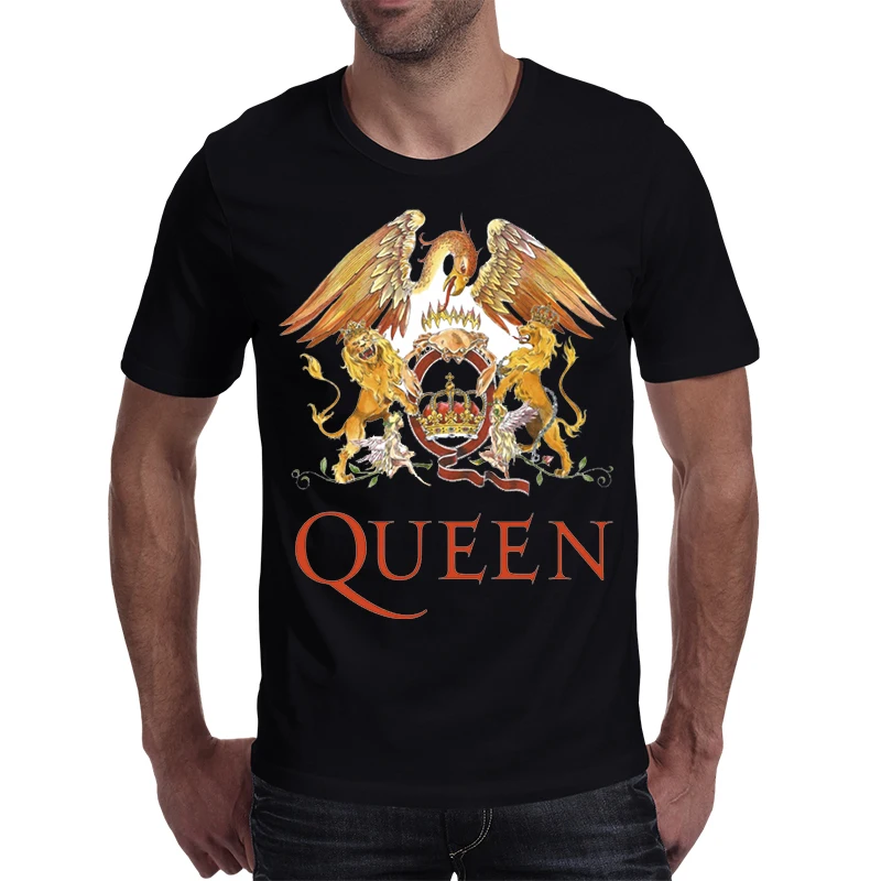

2019 Мужская футболка с принтом рок-группы QUEEN, модная женская футболка, футболка, мужские повседневные футболки в подарок бойфренду, уличная ...
