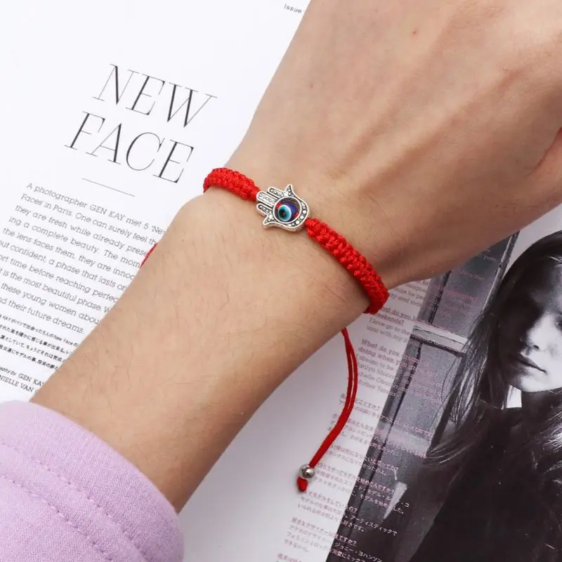 

New Bracelets Turkish Evil Eye Protection Kabbalah Red String Bracelets Fatima Hand Jewelry Accessories For women