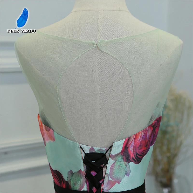 Женское вечернее платье DEERVEADO Длинное Элегантное с цветочным принтом для