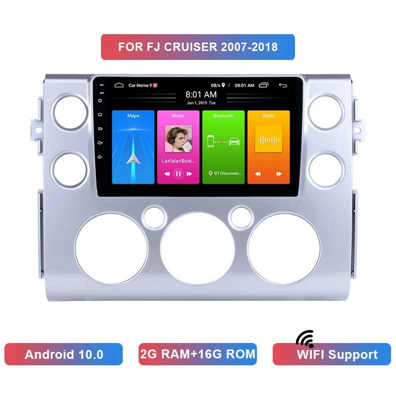

9 дюймовый 2 Din Android 10,0 автомобильный MP5-плеер Радио 2 + 16 Гб Wifi Bluetooth GPS навигация для Toyota FJ Cruiser 2007-2018