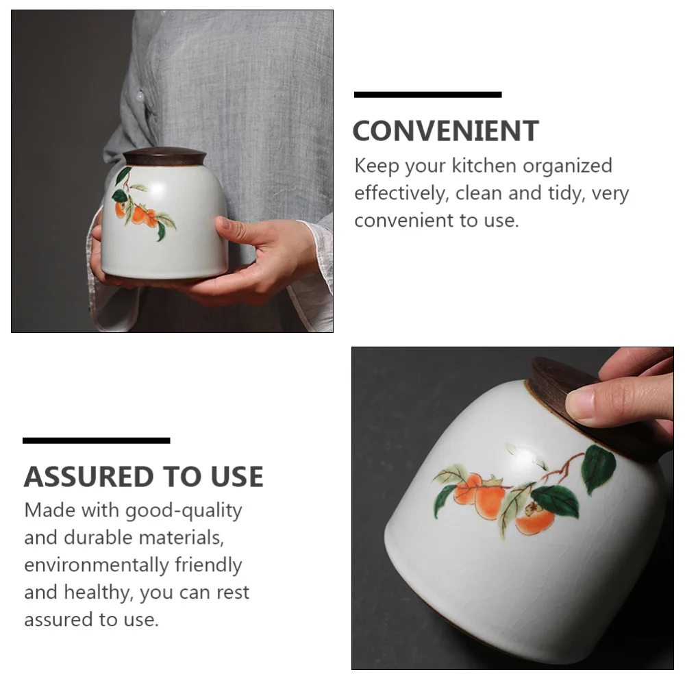 

Ceramic Tea Box Portable Tea Sealed Cans Tea Storage Tanks Travel Tea Leaf Box