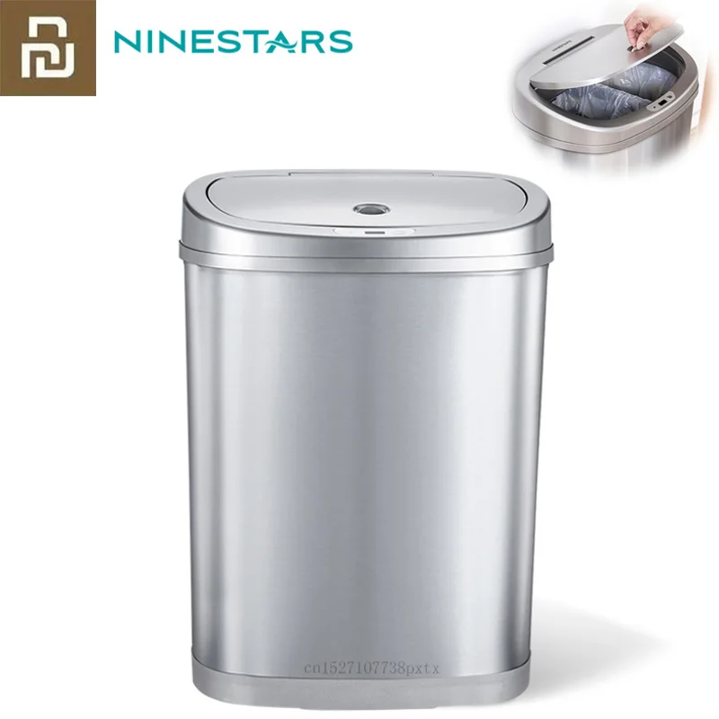 Смарт мусорные баки Youpin NINESTARS из нержавеющей стали 30/42 л датчик движения