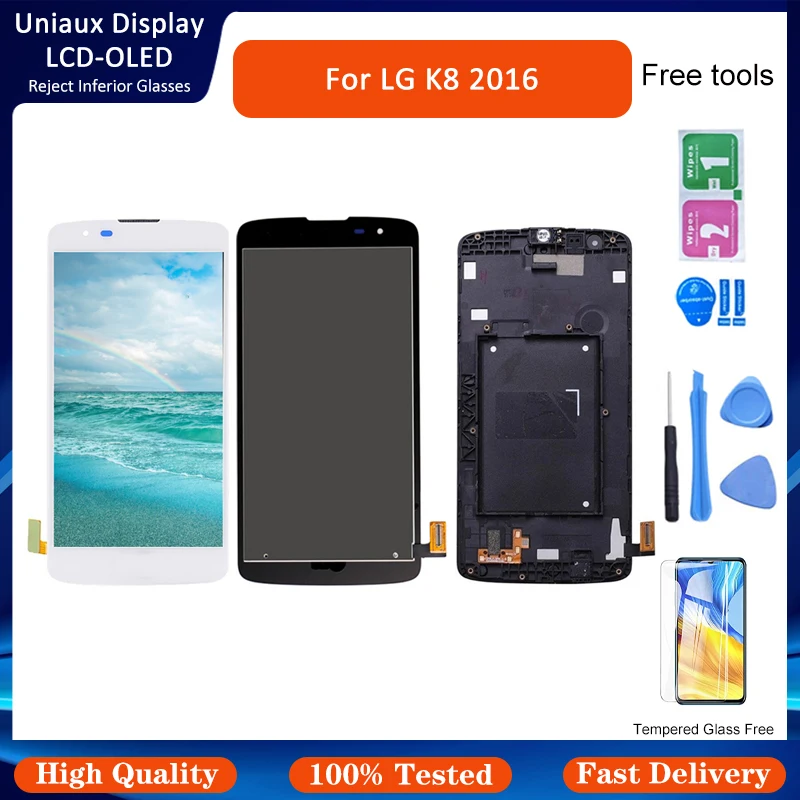 

Для LG K8 K350 K373 ЖК-дисплей с рамкой для LG K8 2016 ЖК-дисплей