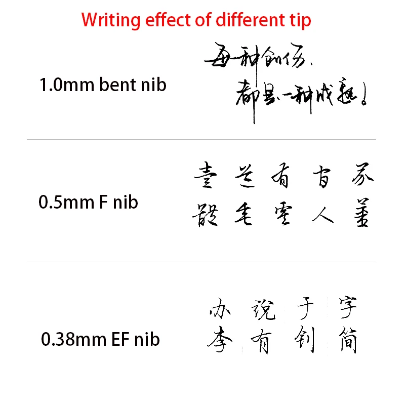 Перьевая ручка из нержавеющей стали EF F с изогнутым пером каллиграфические ручки