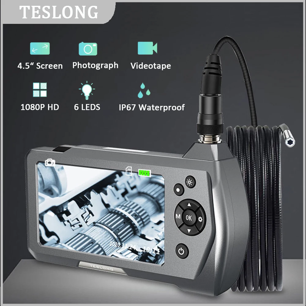 Автомобильный эндоскоп TESLONG 4 5 МП HD 1080 дюйма P диаметр 3 9 мм 6