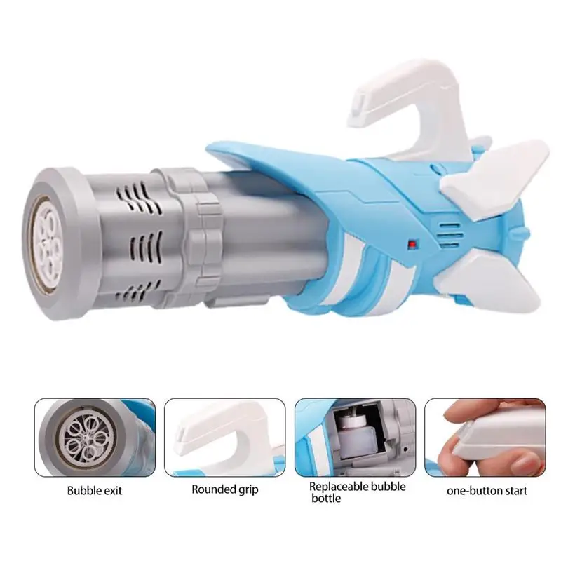 

Electric Bubble Machine Black Gold Gold Gatling Bubble Gun Children Automatic Bubble Blowing Toy Gun Fan Combo Function