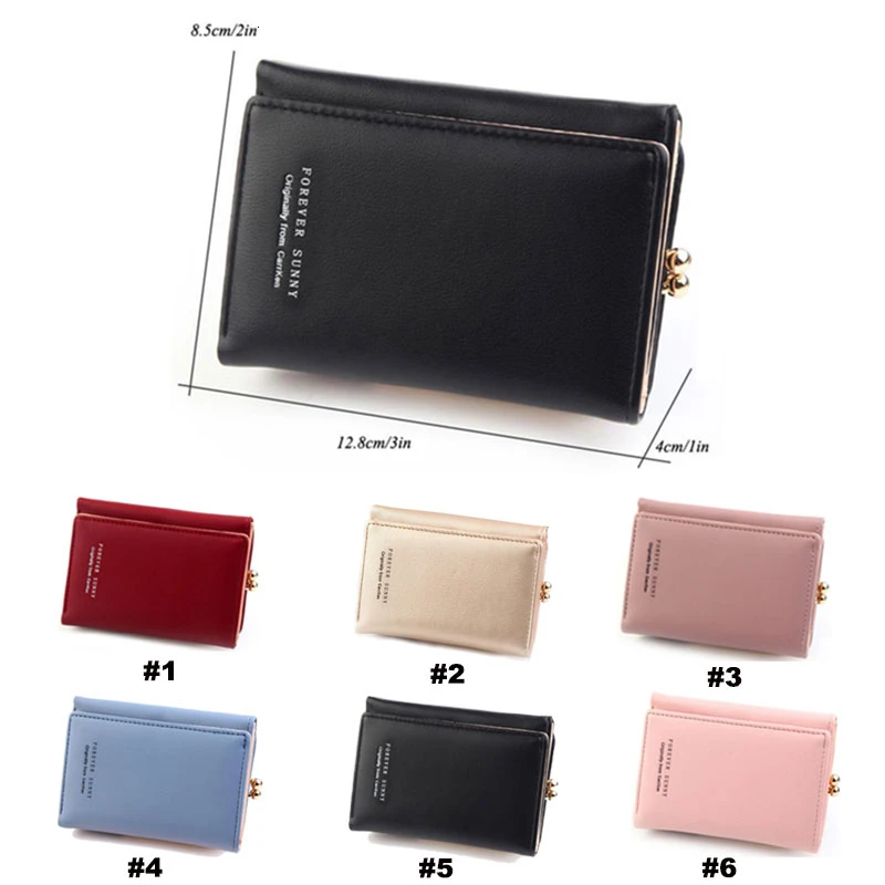 Women's Multi-function Short Wallets Classic Fashion Multi-card Design Soft PU Leather Credit Card Change Storage | Багаж и сумки