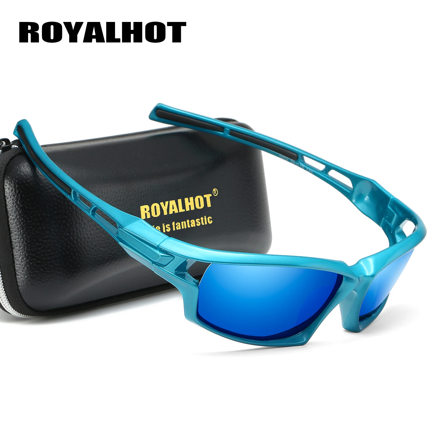RoyalHot мужские и женские поляризованные синие спортивные солнцезащитные очки