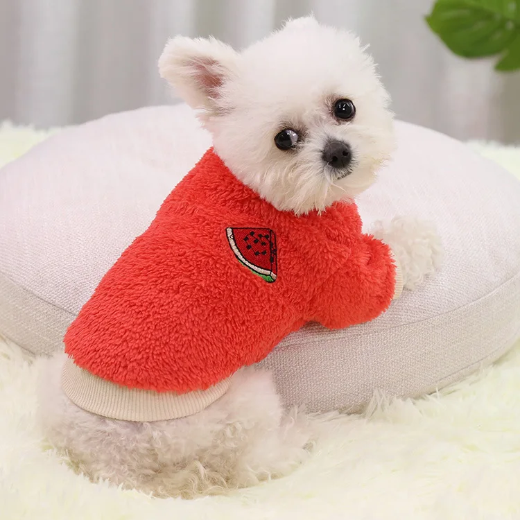 

Fruit cute Dog costumes,Warm Dog Clothes,Cute Dog Jumpers Homewear Teddy Pug Bulldog Chihuahua Cartoon Printed Sweater