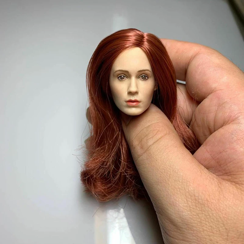 

1/6 Karen Gillan Nebula Female Red Hair Head Carving Head Sculpture Fit 12" Female Action Figure Toys