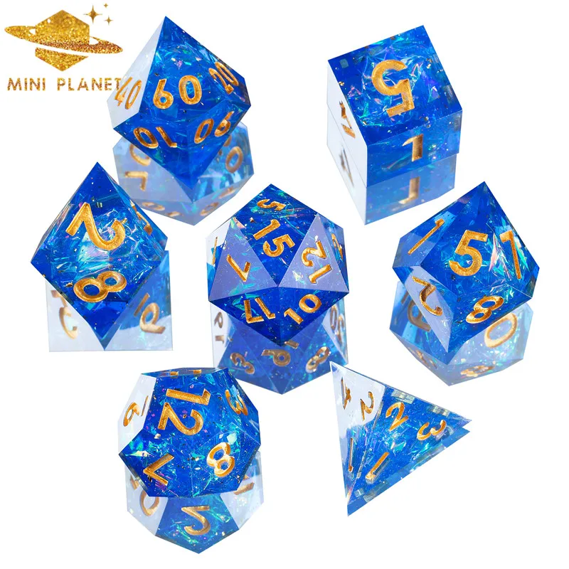 

Аксессуары для настольных игр, набор многогранных игральных костей для настольных игр, модель MTG, для ролевых игр, острые края, красивые кост...