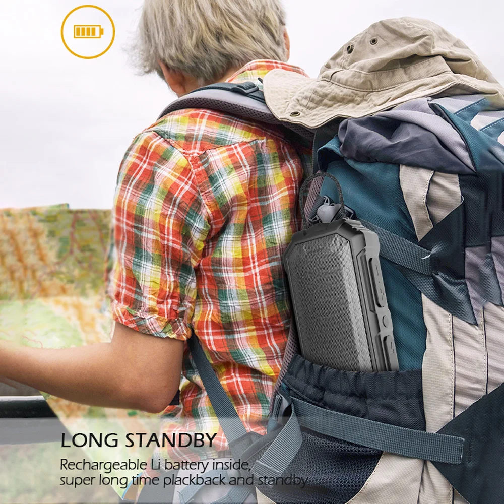 

Bluetooth speaker wireless with hook portable waterproof outdoor mini stereo subwoofer speaker support AUX