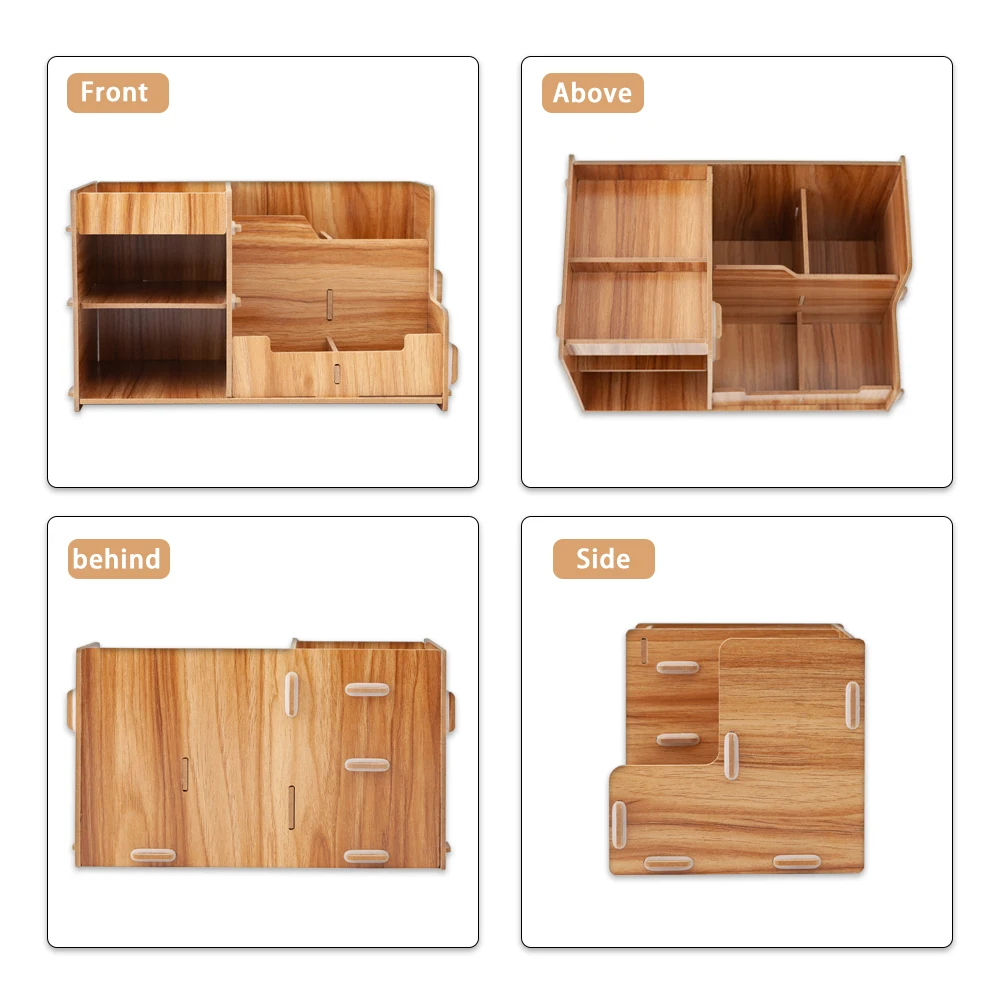 Деревянный органайзер для документов многофункциональные аксессуары хранения
