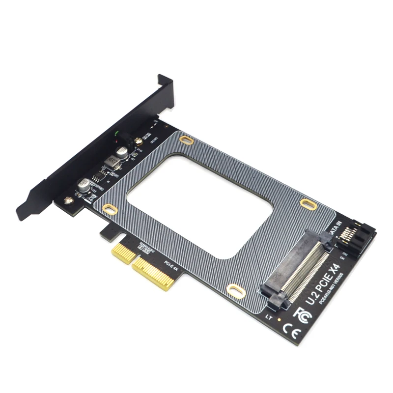 

Переходник PCIE Riser PCI Express 3,0 X4 на U.2 SFF-8639, адаптер PCIe U2 SSD на карту расширения PCI Express x4 на Райзер SATA 2,5 дюйма