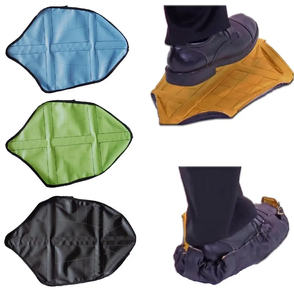 1Pair 2019 New Step in Sock Reusable Shoe Cover One Hand Free Covers Durable Portable Automatic | Дом и сад
