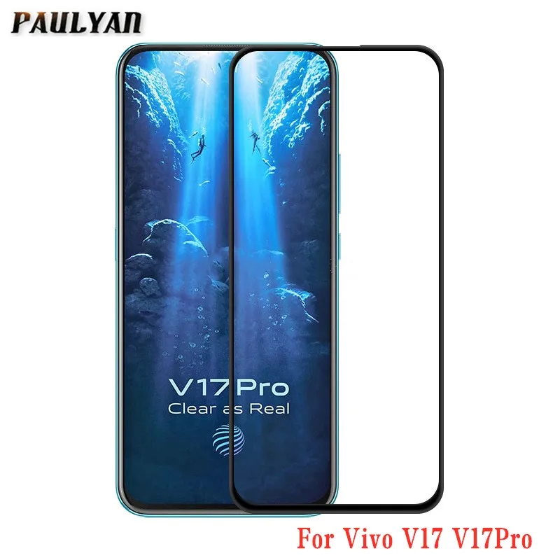 PAULYAN закаленное стекло для Vivo V17 Полное покрытие экрана Взрывозащищенная