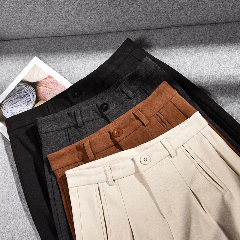 Женские штаны шаровары 2019 зимние плотные с высокой талией повседневные женские