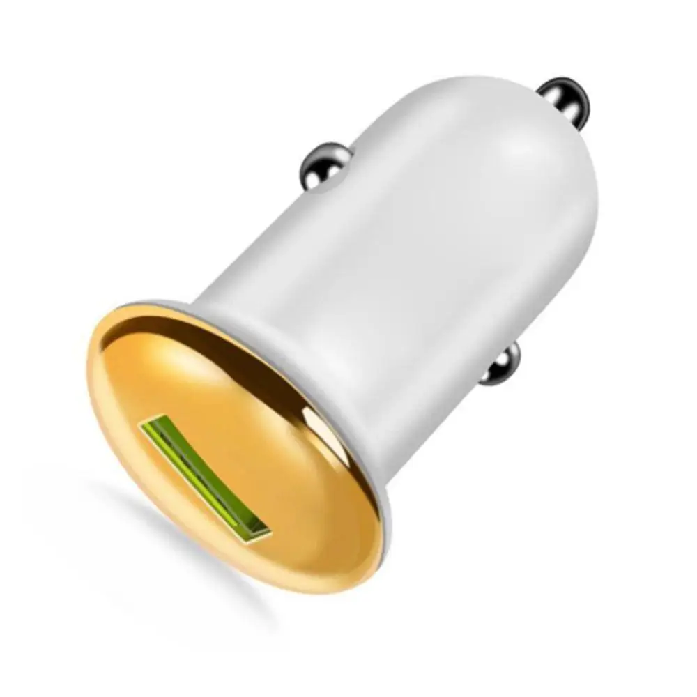 Мини 18 Вт Быстрое Зарядное устройство USB прикуриватель адаптер зарядка 3,0 Автомобильное зарядное устройство автоматическая зарядка для мобильных телефонов Xiaomi One plus 5T - Название цвета: Золотой