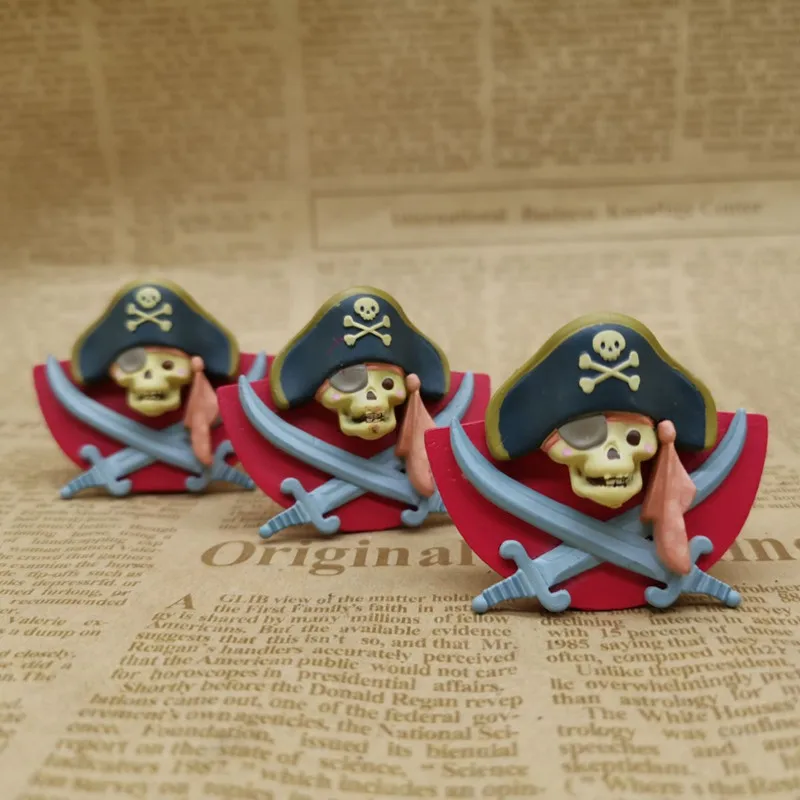 24 шт. 4 см Disney Пираты Карибского моря щит пиратский корабль логотип игрушки DIY