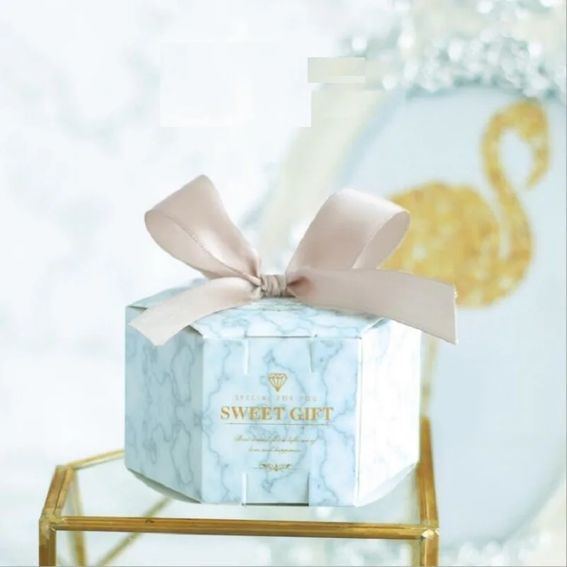 Розовые серебристые зеленые фиолетовые Новые шестигранные свадебные сувениры и