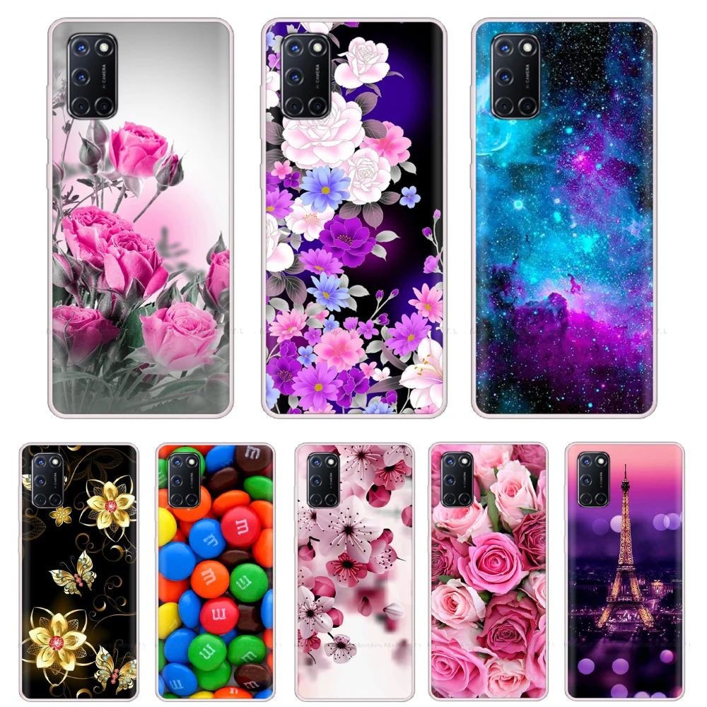

Silicon Case Cover for OPPO A72 Case Cute Cartoon Flower Soft TPU Coque Fundas for OPPO A 72 72A Phone Case Shockproof bumper