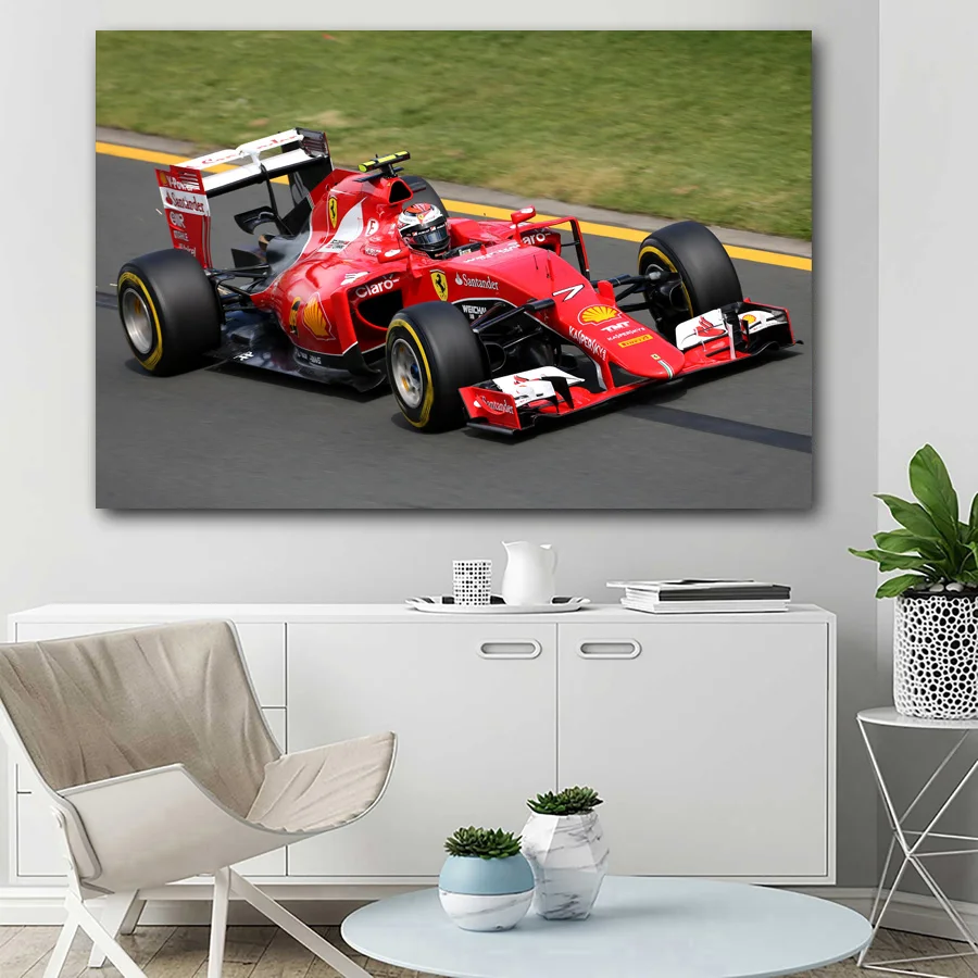 Феррари SF15 T Формула 1 гоночный автомобиль обои из плотной ткани Плакаты и