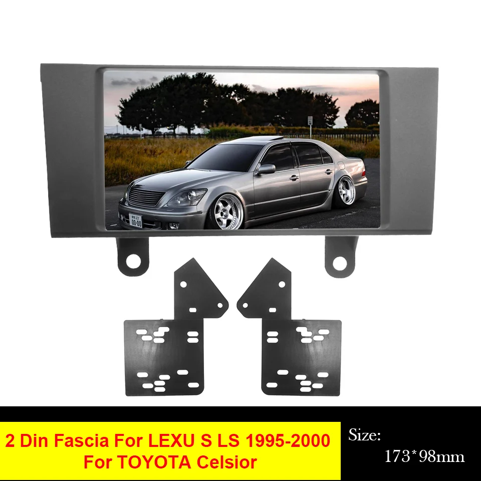 2 Din Car Fascia For  Lexus LS-400 (UCF20) For Toyota Celsior (UCF20) 1995-2000 Audio DVD Stereo Panel Dash Installation Bezel