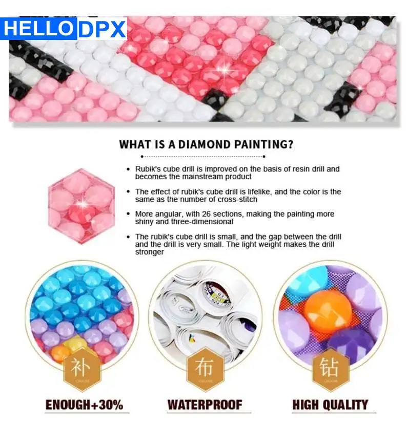 

Hellodpx Popular 5D Diamond Painting DIY Skull Dragon Full Square/Round Art Diamond Embroidery Home Gift Decoration