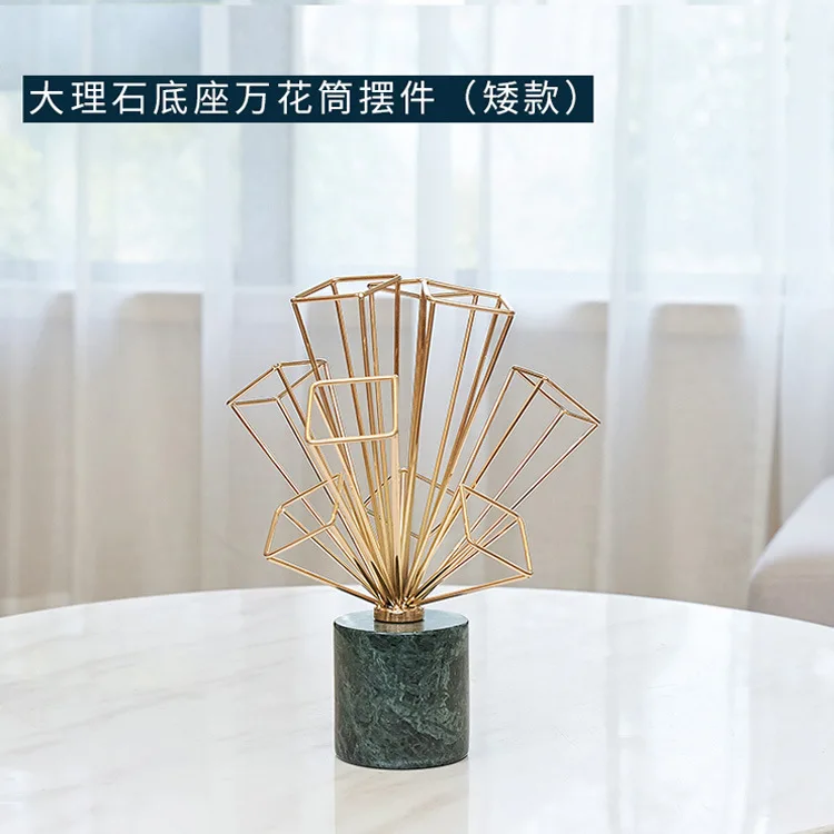 

Nordic creativity Light luxury decor A living room Vestibule desktop Craft decoration gift TV cabinet Marble Geometric layout