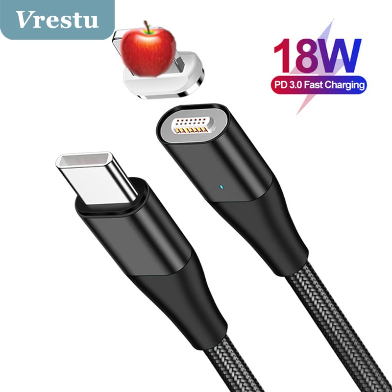 

18W PD Magnetic Cable for iPhone 12 8 Type C USB C Cable Fast Charging Magnet Cord Mobile Phone USB Type C Kabel for iPhone 12 X