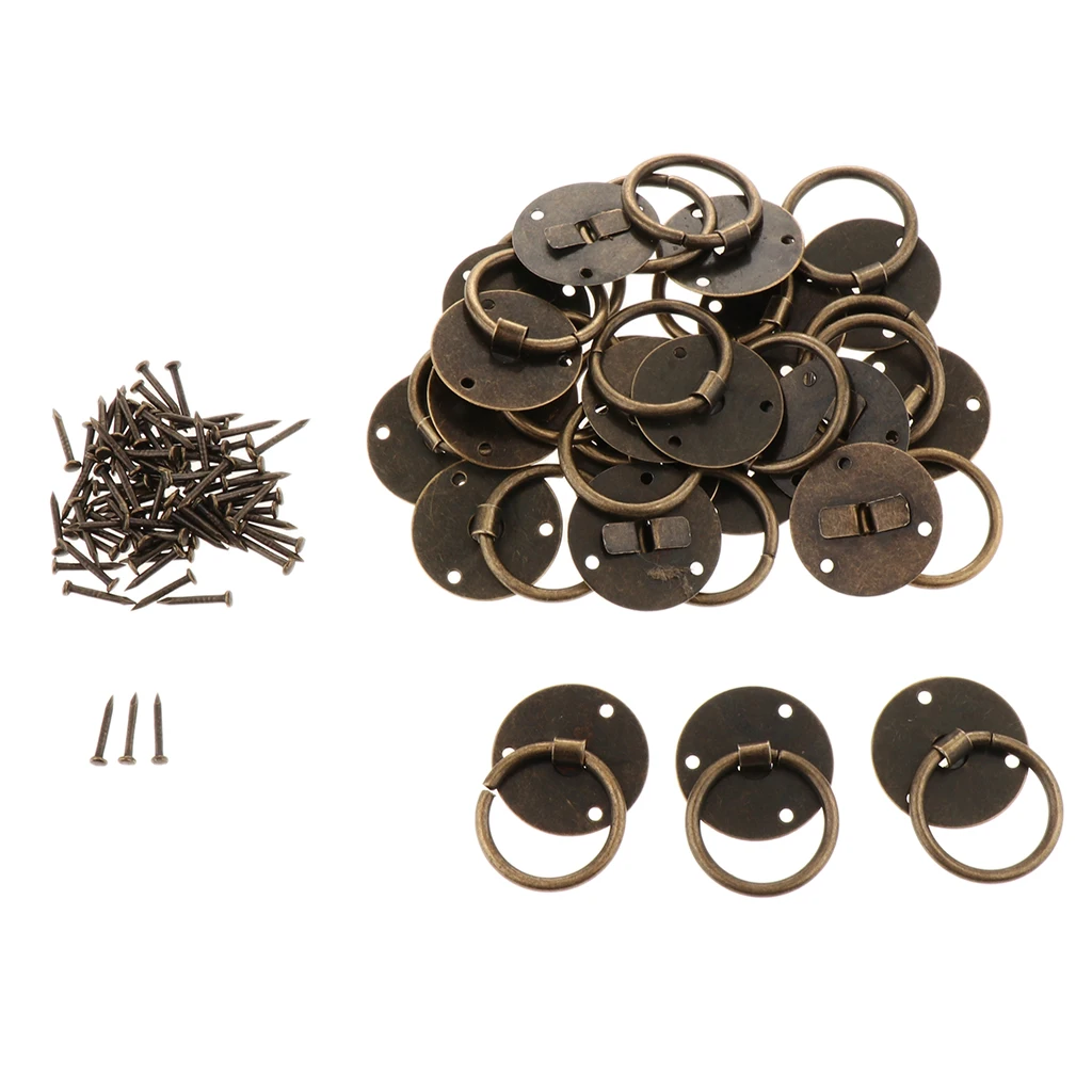 20 шт. античный латунный для шкафа|Мебельные аксессуары| |