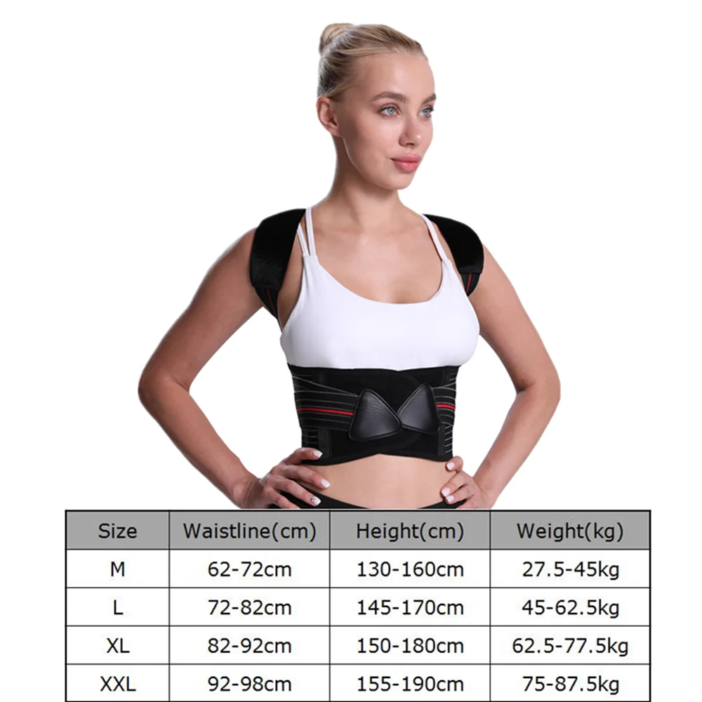 

Adjustable Posture Corrector Back Shoulder Lumbar Brace Spine Support Belt Adult Corset Posture Correction Belt Body Health Care