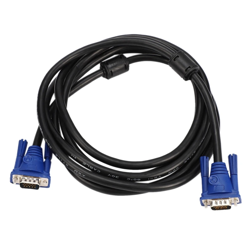 3 метра VGA кабель мужчин и + 6 HD полностью проводной 15 PIN для ЖК CRT проектор ПК