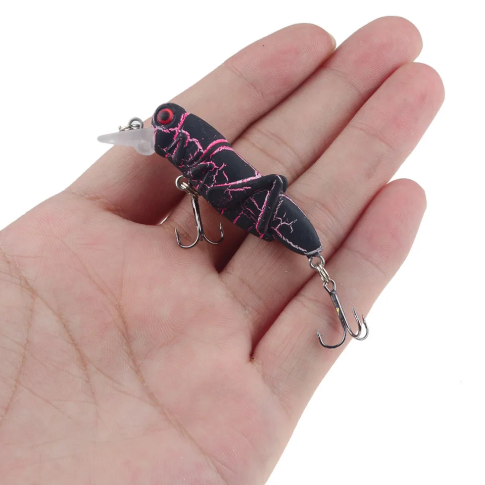 1-2pcs 55mm/3.5g insect fishing lures simulation grasshopper Wobblers Crankbaits Carp Hard Artificial squid bait Fishing Tackle | Спорт и