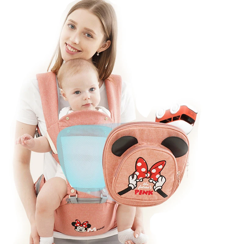 Disney Baby Carrier Newborn Ergonomic Hipseat Mickey Mouse Baby Wrap Infant Kangaroo Kid Waist Stool Toddler Carrier Backpack