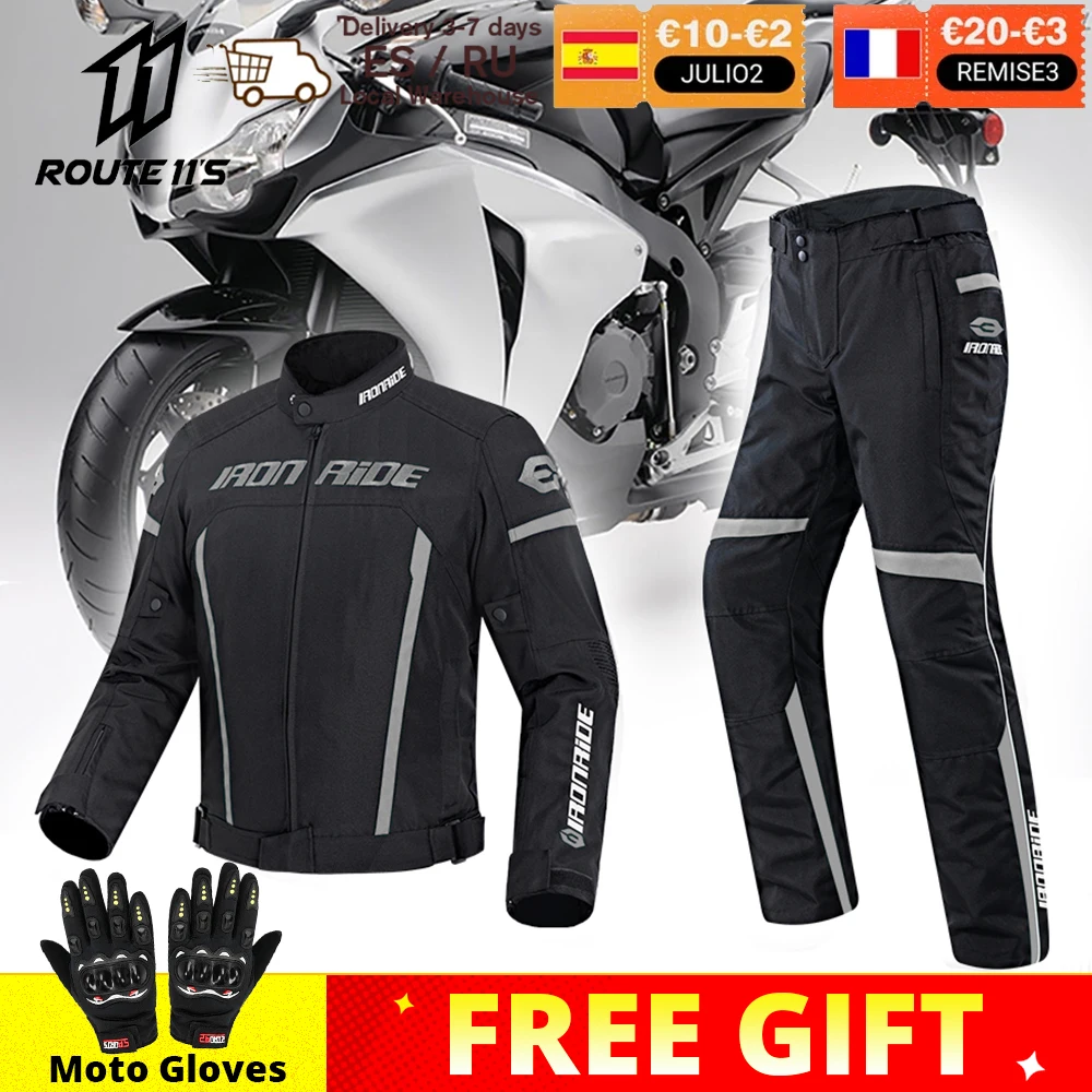 

Мужская мотоциклетная куртка IRONSIDE, Всесезонная водонепроницаемая ветрозащитная куртка со съемной подкладкой для езды на мотоцикле и моток...
