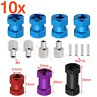 Переходник для шестигранной ступицы колеса, алюминиевый, 12 мм, 152025 мм, 10 комплектовпартия, удлинитель, объединитель для 110 RC гусеничного осевого SCX10 D90