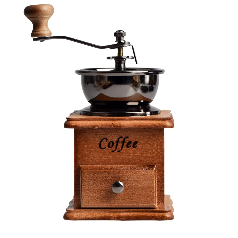 

Manual Roaster Coffee Mill Mini Vintage Mixer Powder Coffee Grinder Beans Espresso Molinillo Cafe Kitchen Tools DH50NCG