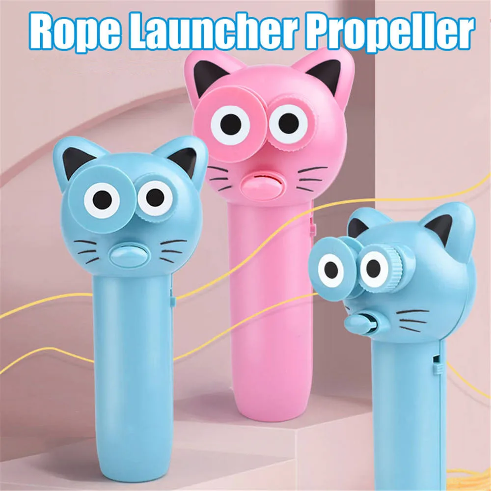 

Cat Toy Pet Goods Creative Rope Launcher String Controller Rope Flying Launched Gun Goods For Dog Interactive Cat Electric Toys
