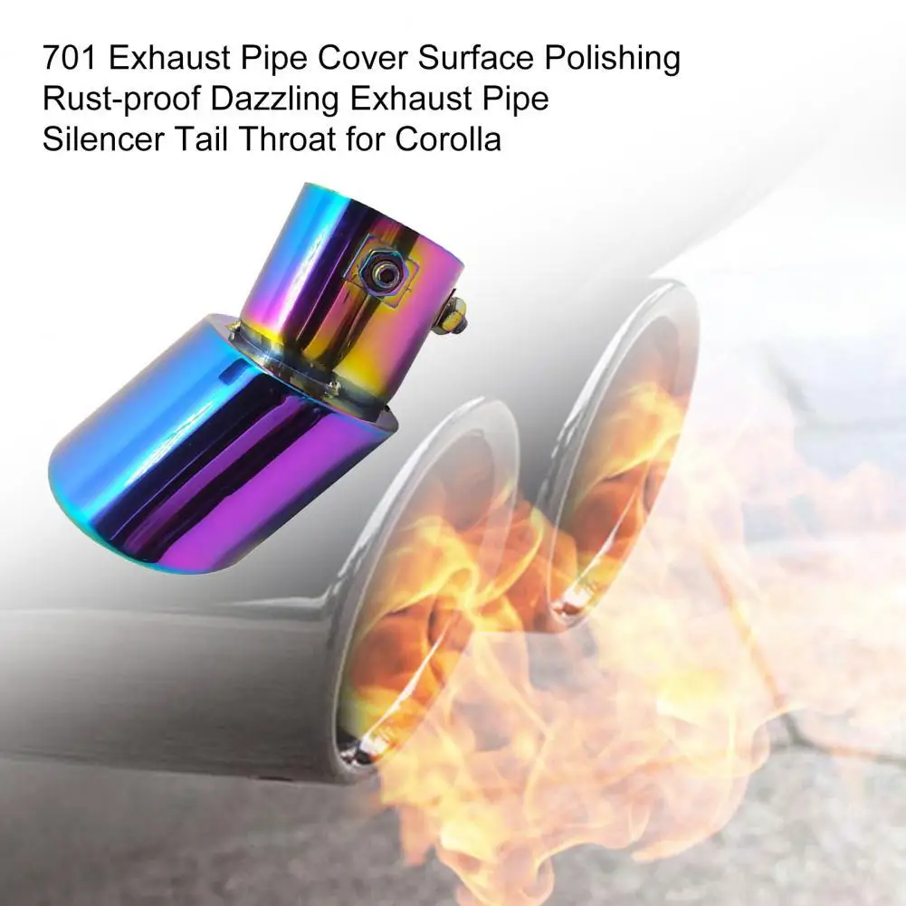 

70% Dropshipping!!701 Exhaust Pipe Cover Surface Polishing Rust-proof Dazzling Exhaust Pipe Silencer Tail Throat for Corolla