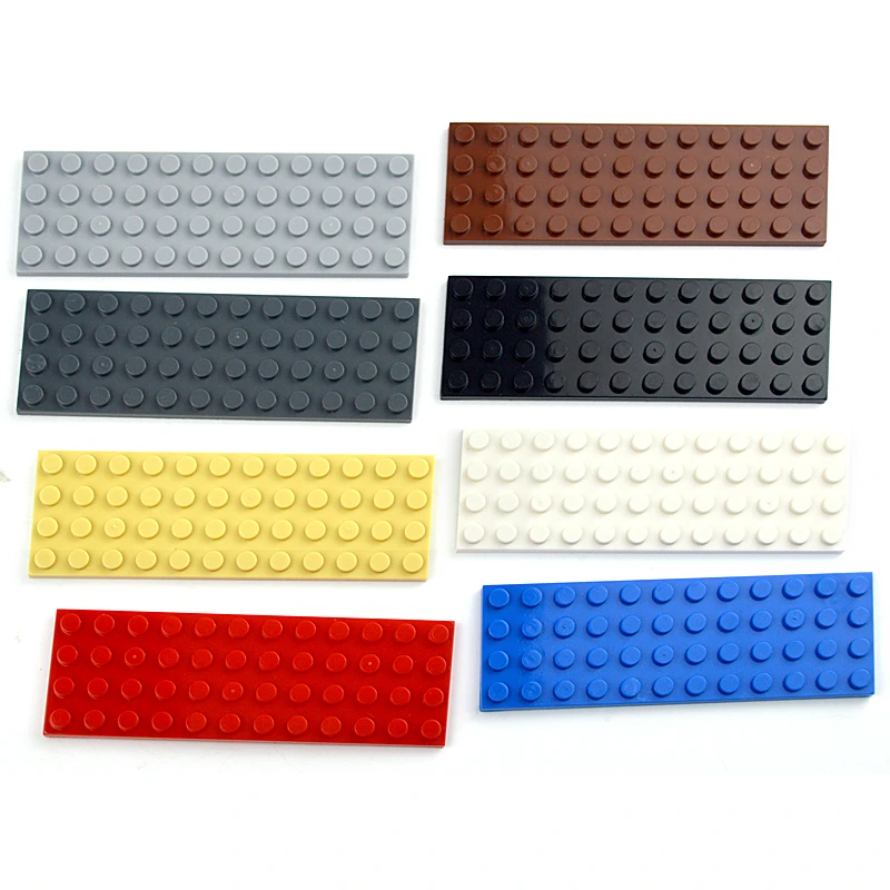 

4x12 Dots Thin Bricks DIY Building Blocks Figures Educational Creative Size Compatible With leduo Classic Plastic Toys 10pcs