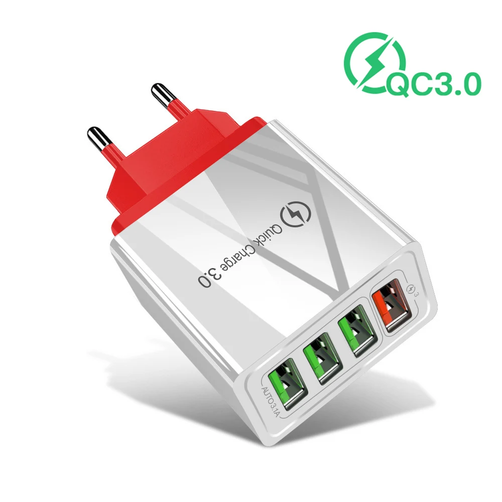 USB зарядное устройство Quick Charge 3,0 быстрое зарядное устройство QC 4,0 настенное зарядное устройство для мобильного телефона для iPhone 7 XR X samsung Xiaomi EU/US переходник