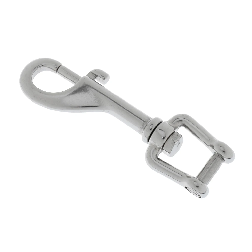 

9.9cm/ 3.9" Heavy Duty Marine Grade 316 Stainless Steel Swivel Shackle Bolt Snap Hook - Diving Scuba Clip Multipurpose