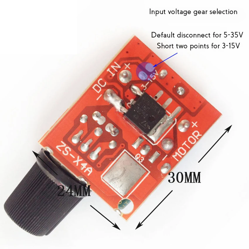 

Mini DC motor PWM speed controller Module 5A 90W speed switch dimmer