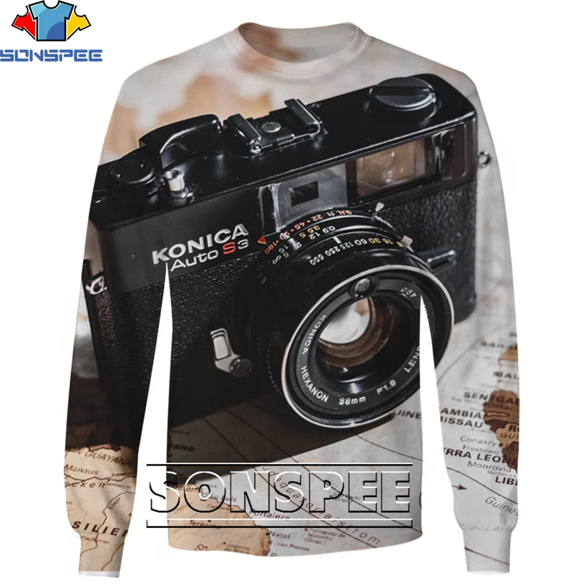

SONSPEE Mechanical Retro Traditional Camera Sweatshirt 3D Printing Men Womens Summer Harajuku Man Oversize Kids Sweatshirts