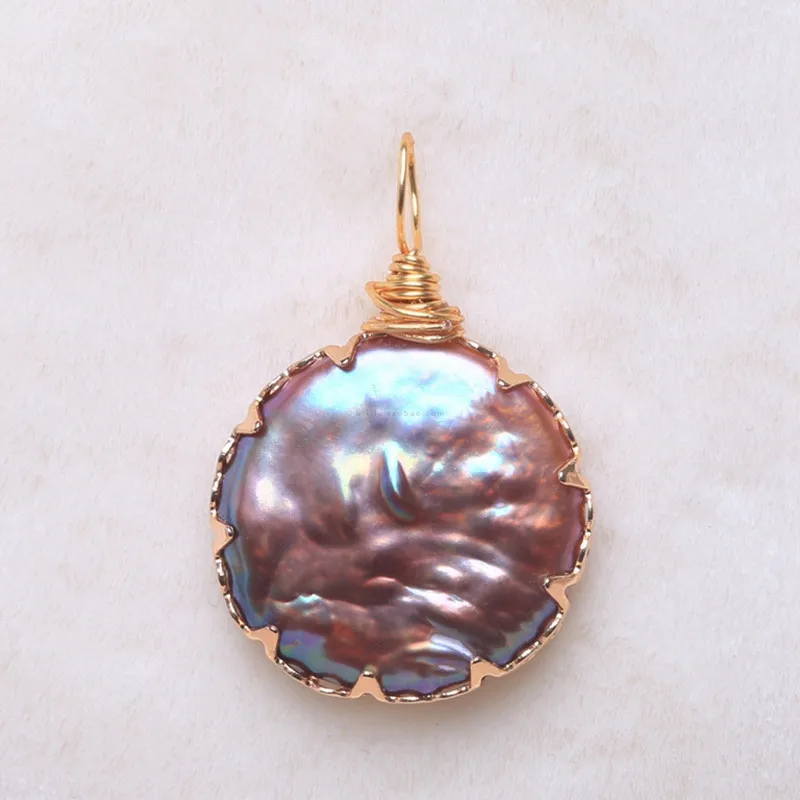 Baroqueonly натуральная королевская монета жемчужина с золотым объемным серебром 925